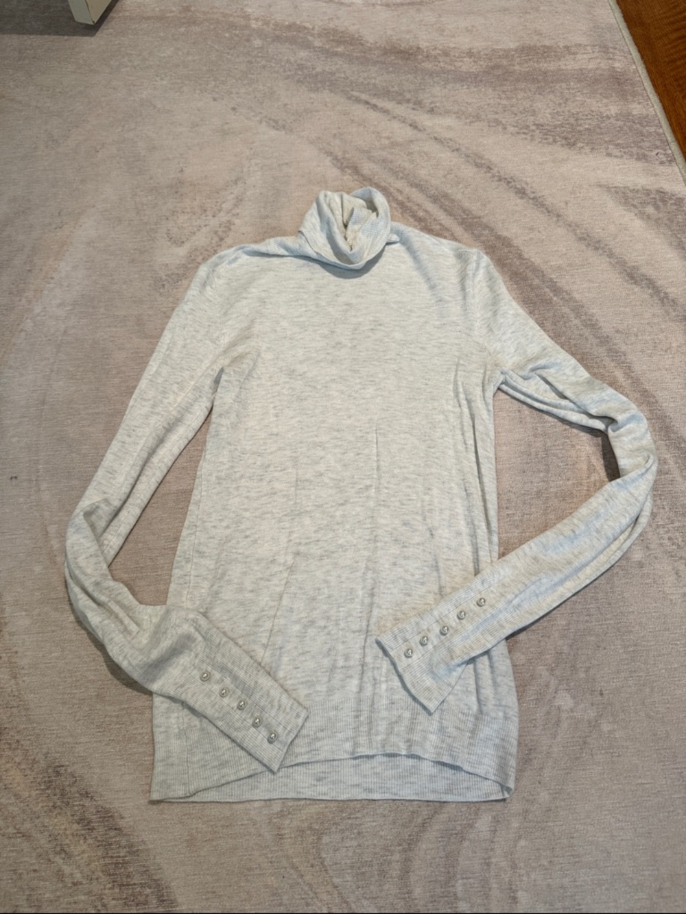 Zara Light Gray Heathered Turtleneck Sweater